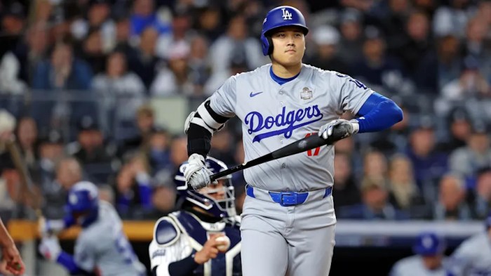Dodgers shohei ohtani out vs padres with back injury after exiting previous game