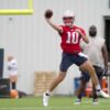 Drake maye says hes not going to try to be tom brady reacts to patriots draft