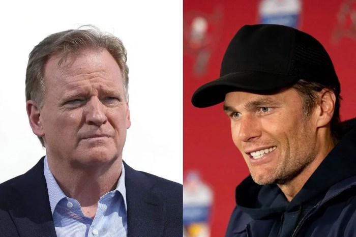 Nfls roger goodell tom bradys purchase of stake in raiders making progress