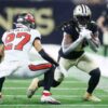 Saints alvin kamara suffered sprained ankle injury in win vs mayfield buccaneers