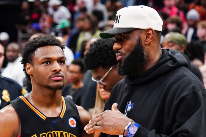 Bronny James on being the son of LeBron: ‘It’s tough, a lot of ... Lakers lebron james bronny has tough decisions to make amid usc transfer rumors
