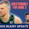 Celtics kristaps porzingis suffers rare leg injury questionable for nba finals g3