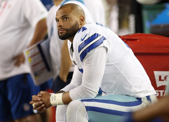 Cowboys dak prescott hypes mavs stars success put more f  king pressure on us