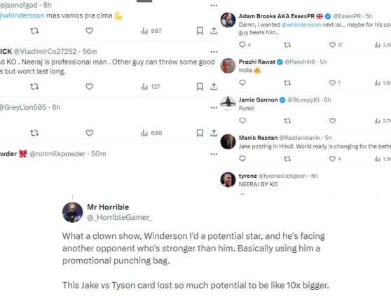 Neeraj goyat vs whindersson nunes announced for mike tyson vs jake paul fight card
