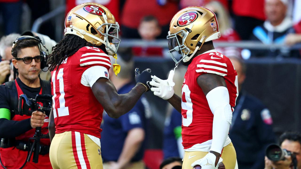 Brandon Aiyuk to the Steelers? How 49ers WR's shoutout to 'twin' Mike ... Nfl insider on brandon aiyuk trade rumors colts jags top landing spots for 49ers wr