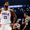 Joel embiids knee responded well after injury scare vs magic 76ers hc nurse says