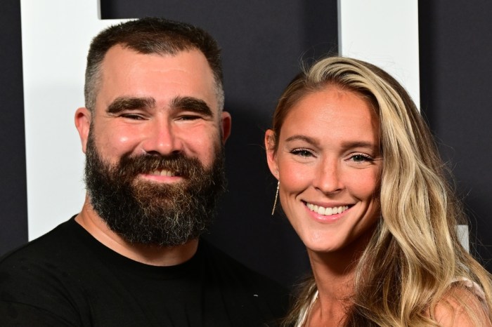 Jason kelce desperately wanted to go through a table at bills game wife kylie says