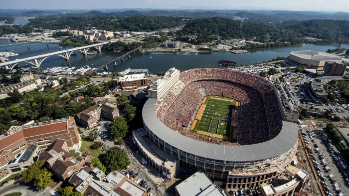 Photo tennessee unveils possible entertainment district around cfbs neyland stadium