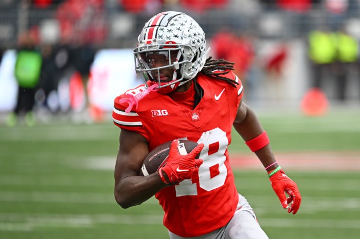 Photo marvin harrison jr to wear no 18 jersey with cardinals keeps osu number