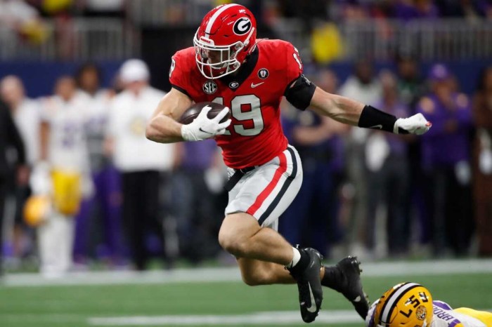 Nfl draft rumors brock bowers to visit aaron rodgers jets amid buzz on no 10 pick