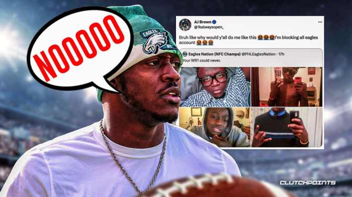 Eagles aj brown wipes social media accounts ahead of buccaneers playoff game