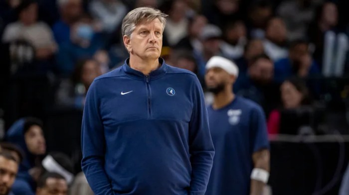 Chris finch wolves lost composure made inexcusable plays in g4 loss to nuggets