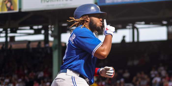 Jr guerrero vladimir hit his first runs bombs were they two wasn career tuesday run he but