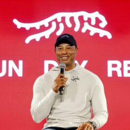 Tiger woods taylormade announce sun day red brand after nike split logo unveiled