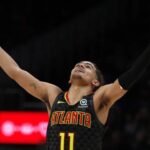 Trae young nba players hype payton pritchards half court buzzer beater vs mavs