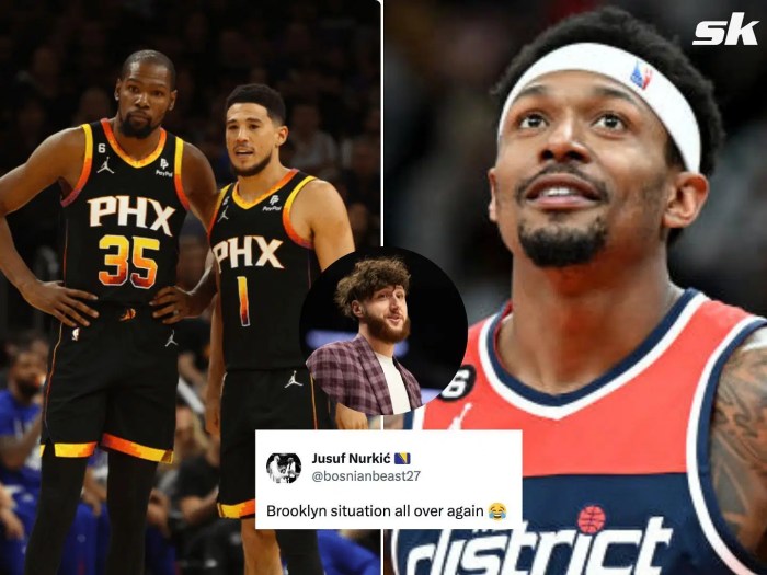 Bradley beal jusuf nurkic wow nba fans despite kevin durant suns loss to thunder