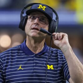 Jim harbaugh michigan were discussing highest paid cfb hc contract pre chargers move