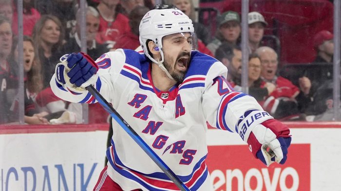 Chris kreider immortalizes his rangers legacy with series ending hat trick vs canes
